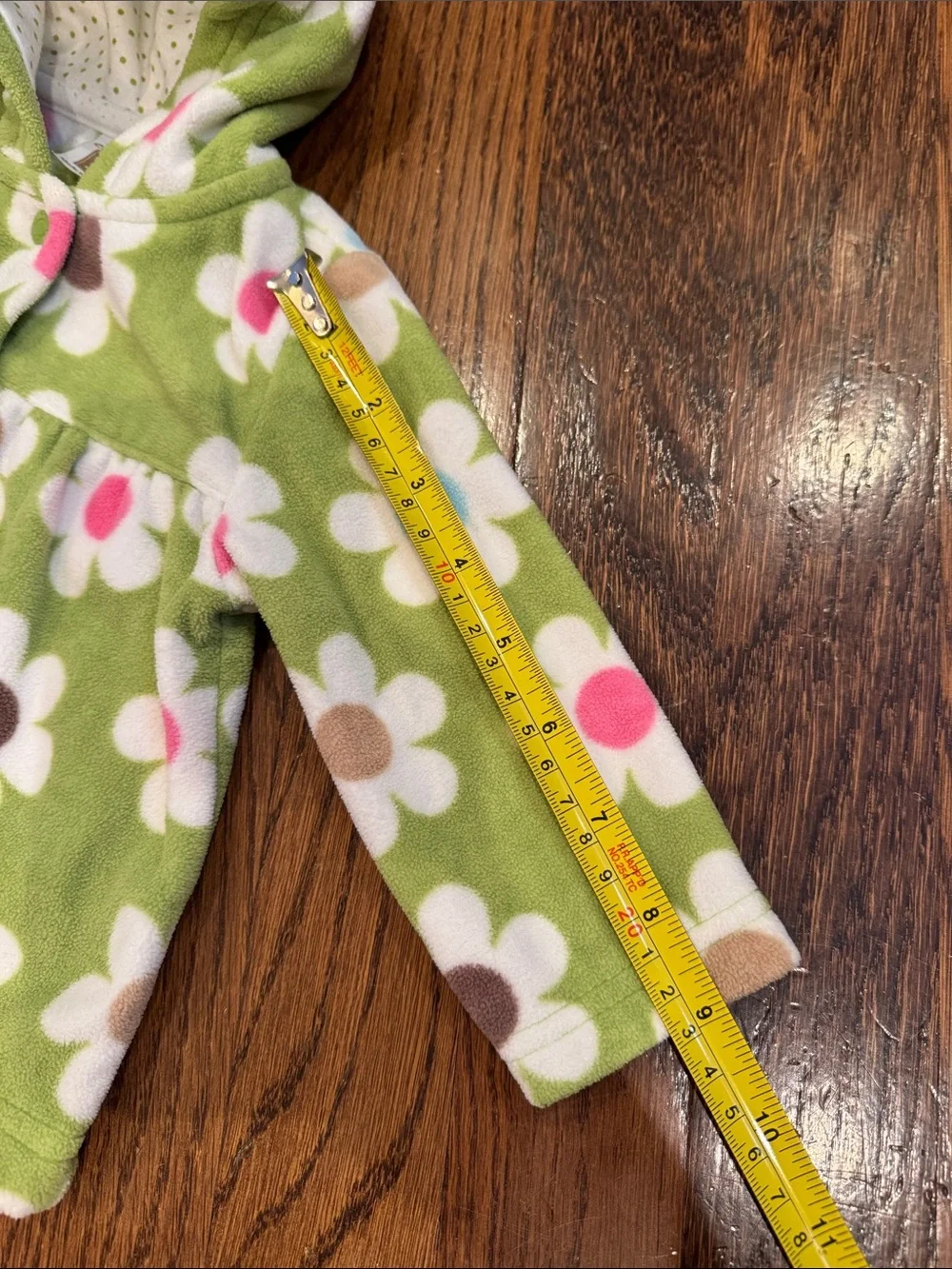 Carter's 6 Months Green Floral Hooded Fleece Jacket